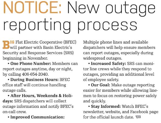 New Outage Reporting